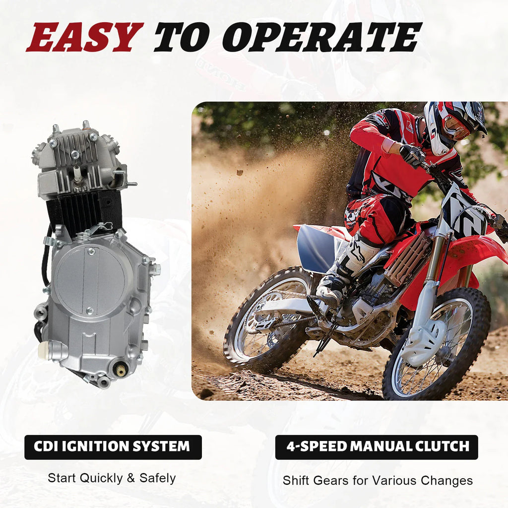 Silver 125CC 4-stroke engine for Honda motorcycles