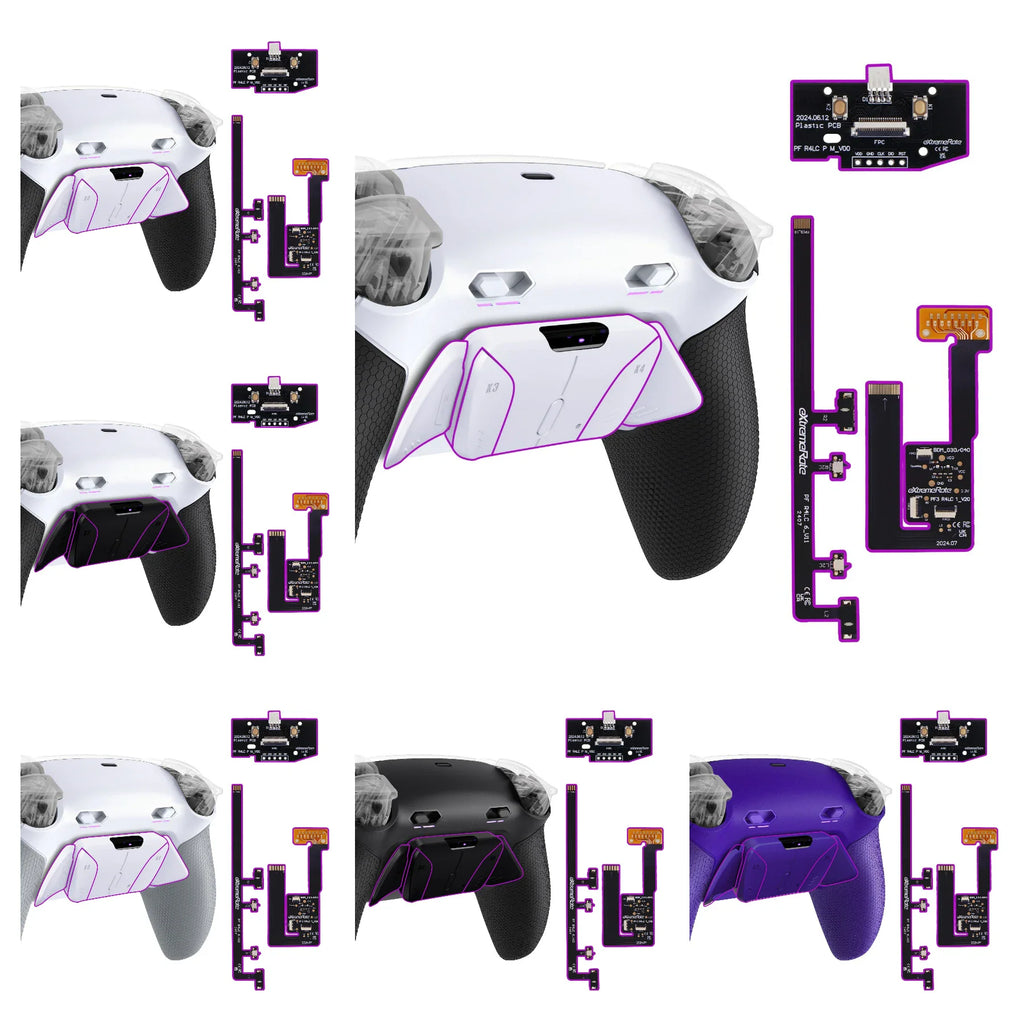 eXtremeRate RISE4 Plus Max Remap Kit components for PS5 controller