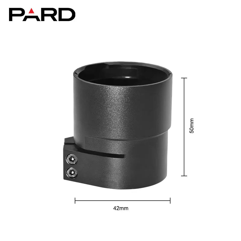 42mm black aluminium adapter for night vision scope with dimensions
