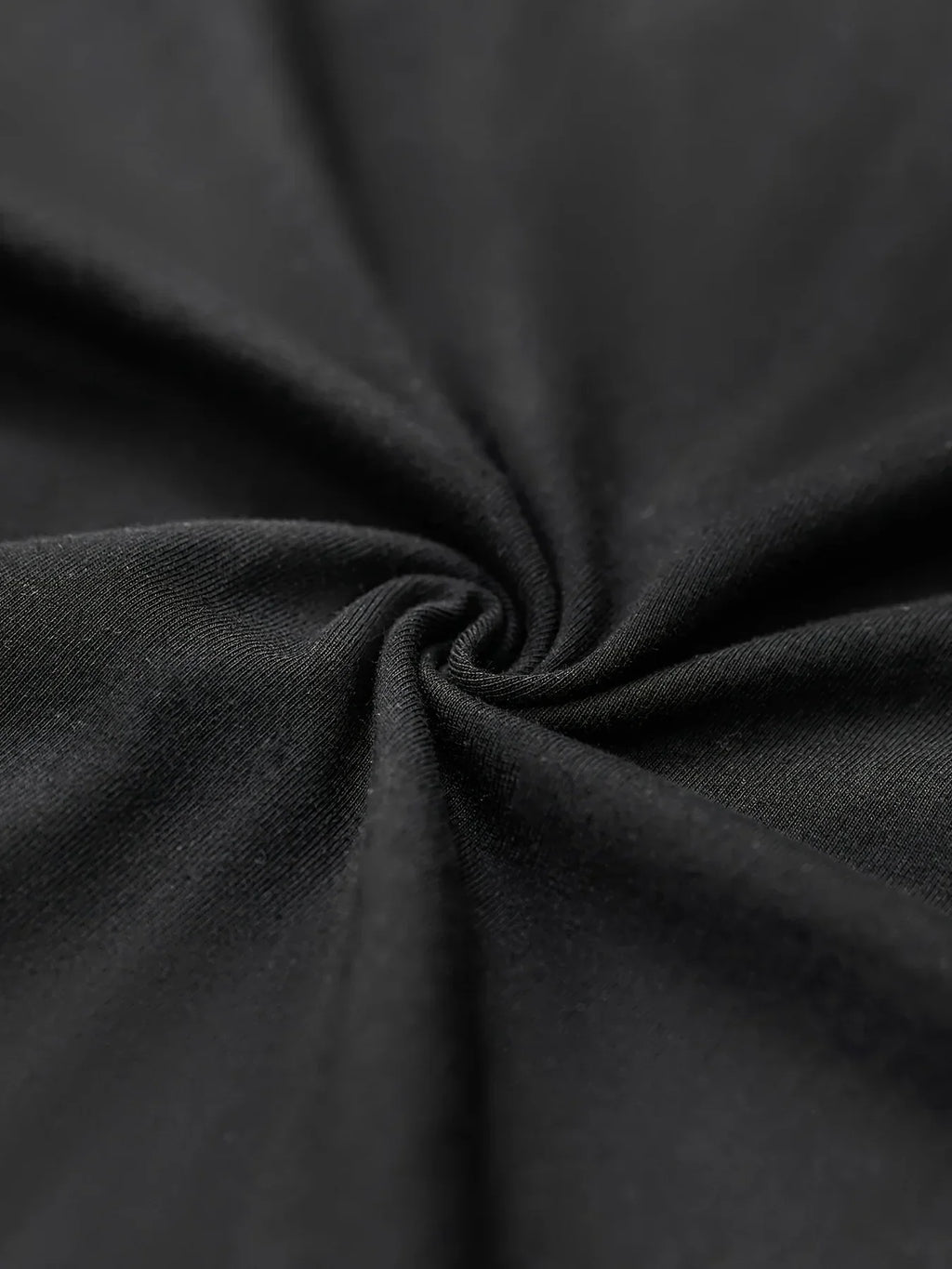 Texture detail of the black cotton fabric