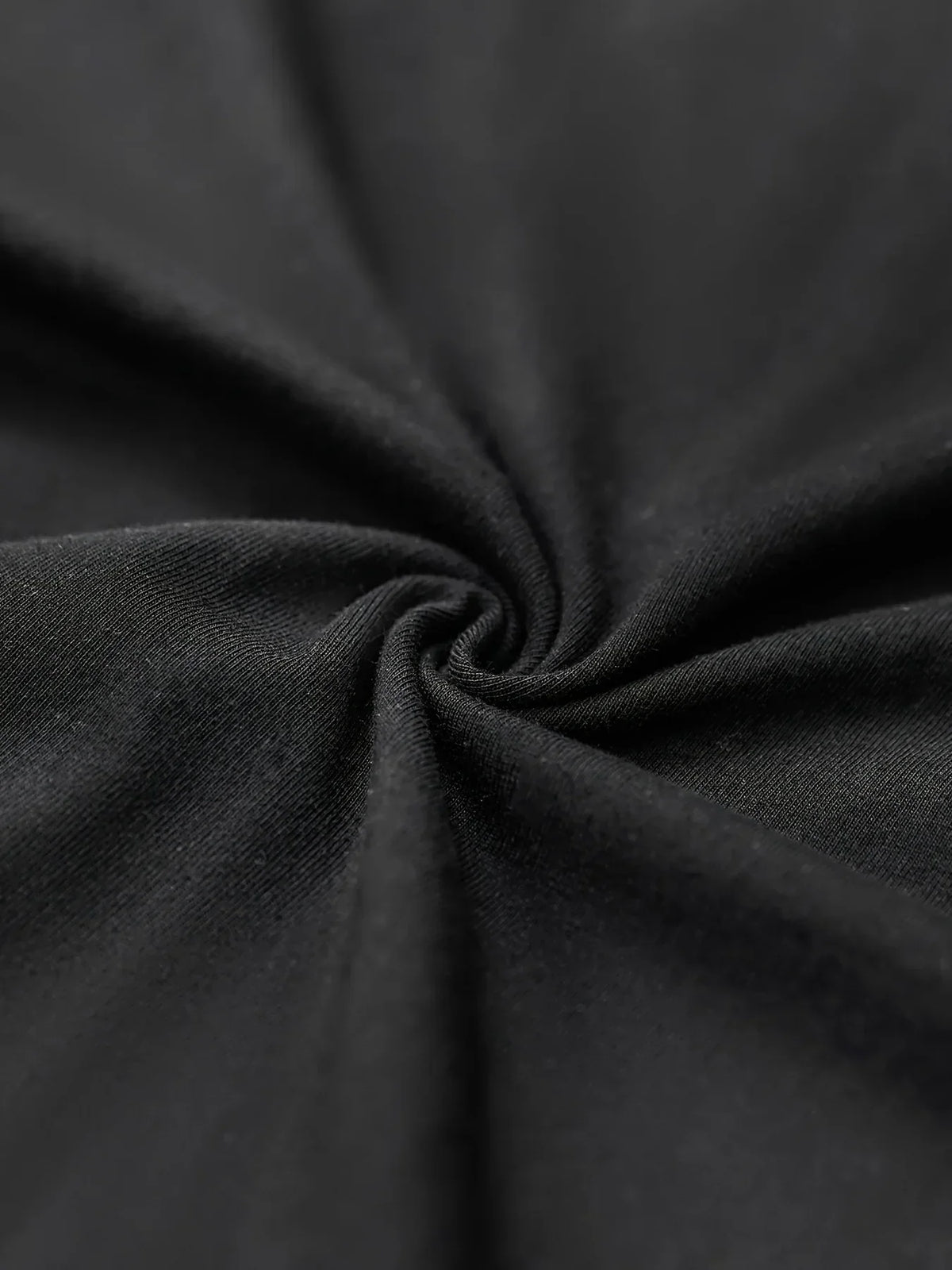 Texture detail of the black cotton fabric