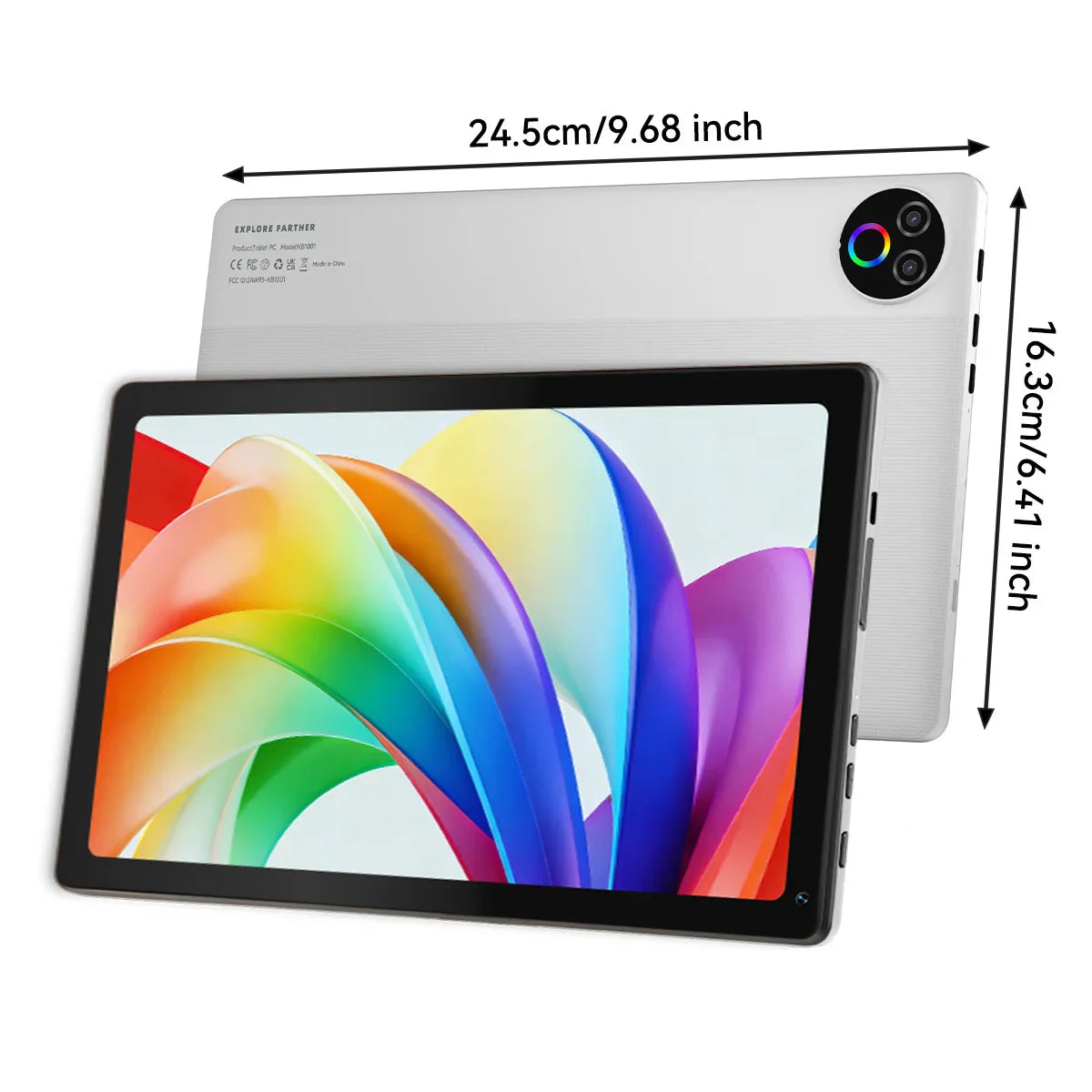 Moderness KB1004 10.1-inch tablet with IPS display available in black or white. – white Tablet