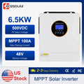 6.5KW hybrid solar inverter with MPPT charger for off-grid power systems.