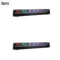 Set of 2 LED bar beam stage lights with RGBW colored lenses