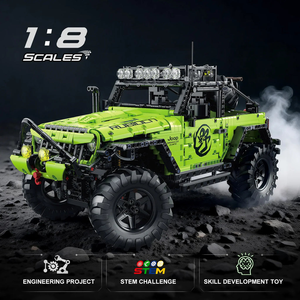 Kavoworld 2357-piece 1:8 scale 4x4 off-road racing truck building block model