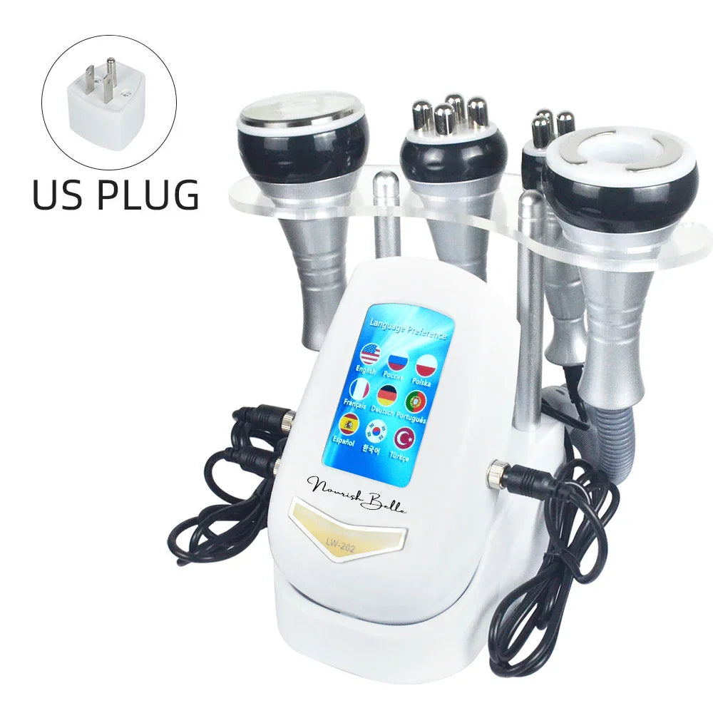 4-in-1 40K cavitation body slimming machine with a US power plug attachment