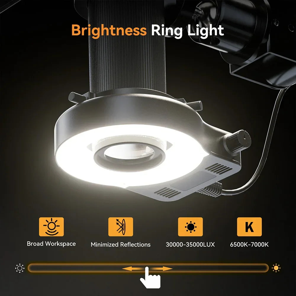 Adjustable ring light for digital microscope