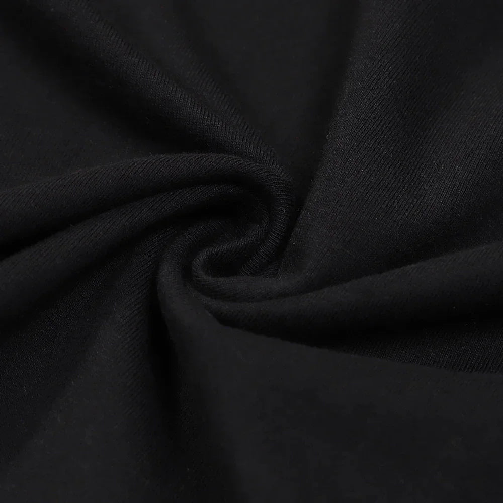 Close up fabric texture of a black t-shirt