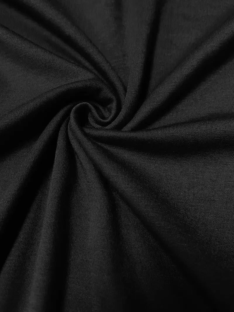 Black cotton fabric with soft folds