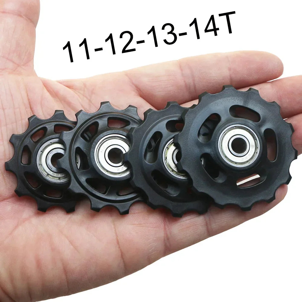 Black bicycle rear derailleur jockey wheel pulley in 11T-14T options