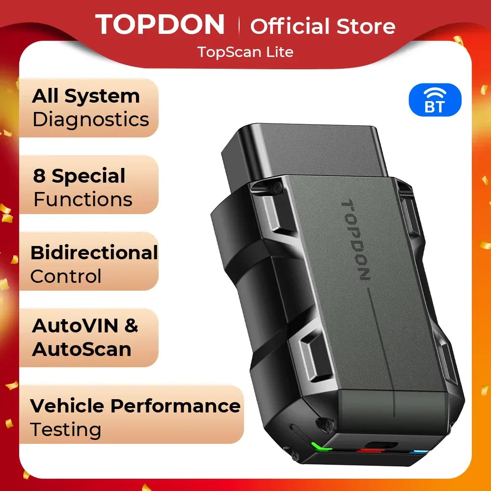 OBD2 diagnostic scanner tool for vehicle performance testing and system scanning