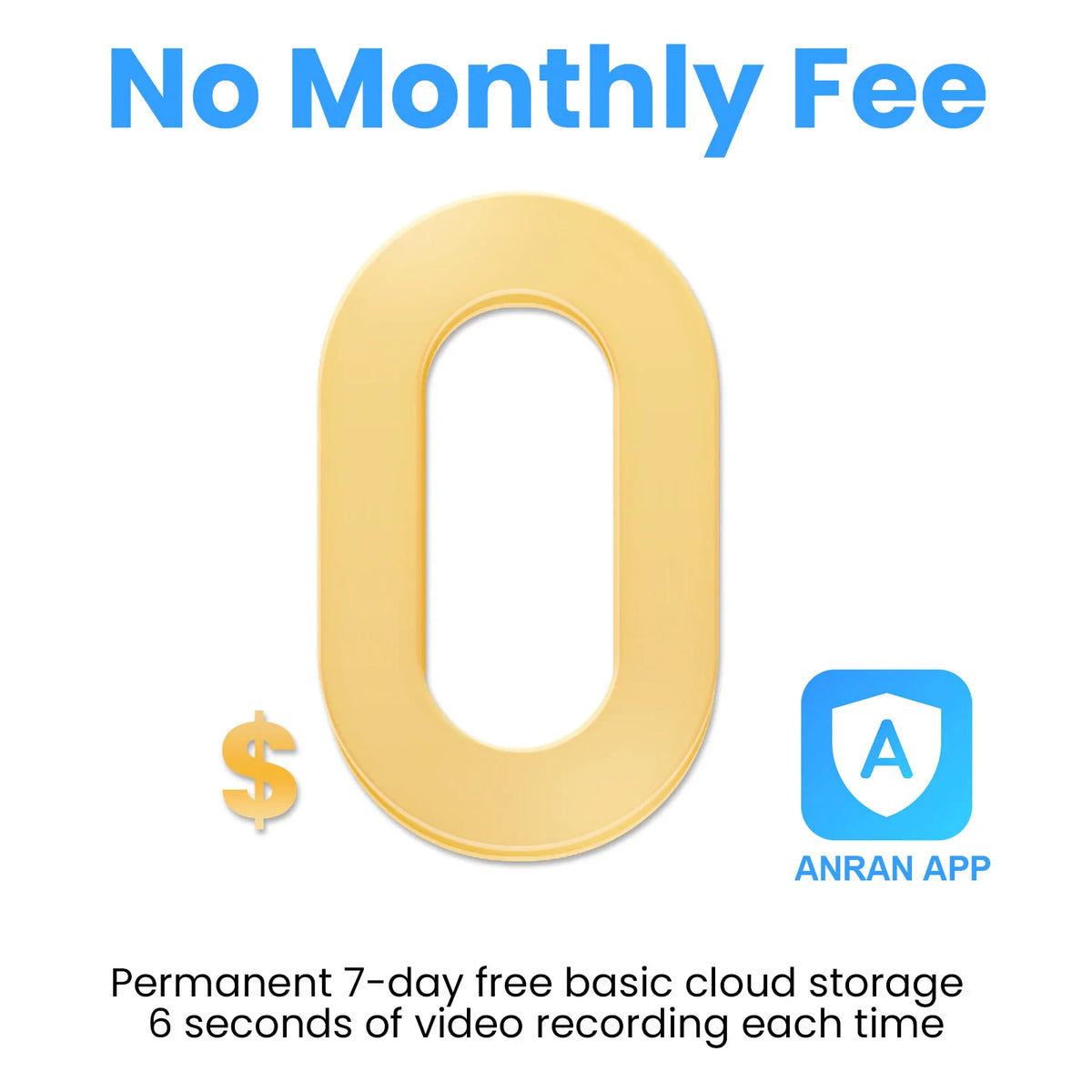 Graphic showing free cloud storage and mobile app for security cameras