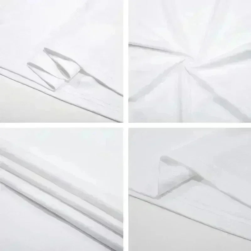 Close-up fabric texture details of a white t-shirt