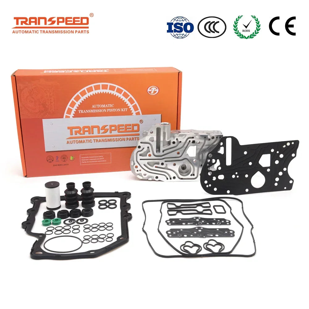 Automatic transmission mechatronic valve body repair kit with gaskets, seals, and box