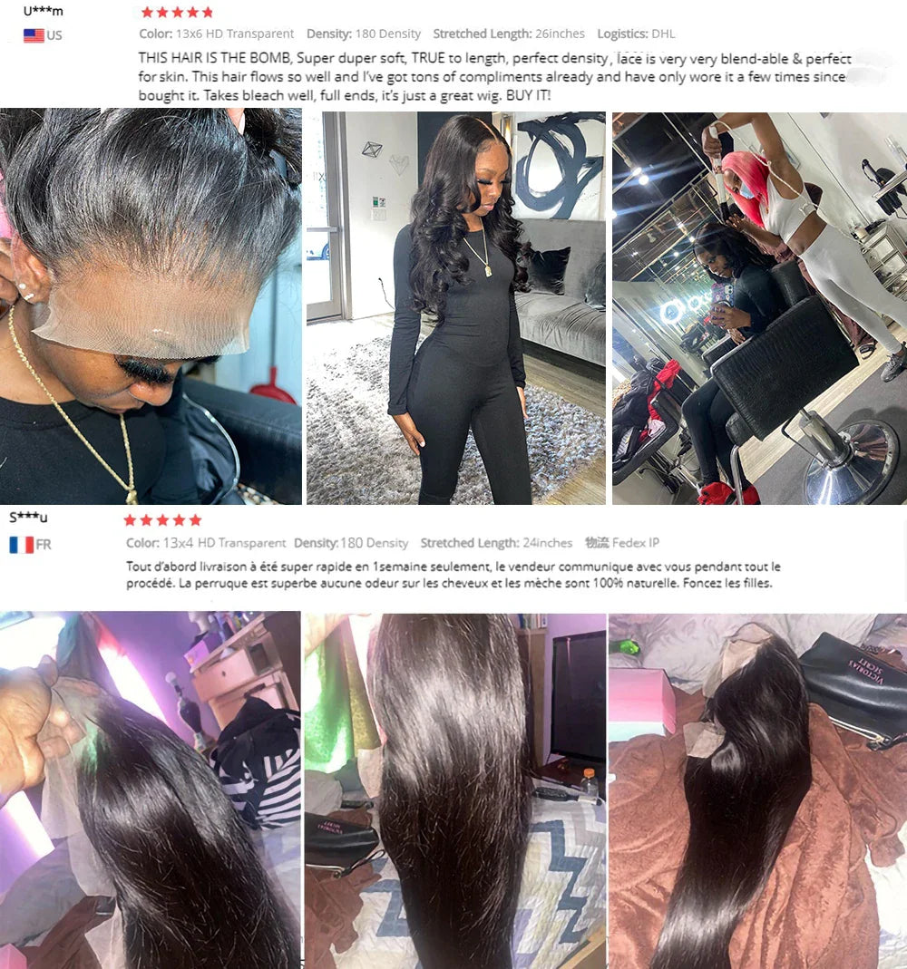 Customer reviews and photos of human hair lace front wig installation