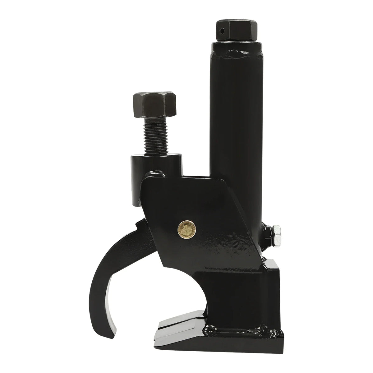 Side profile of a black manual tire bead breaker tool