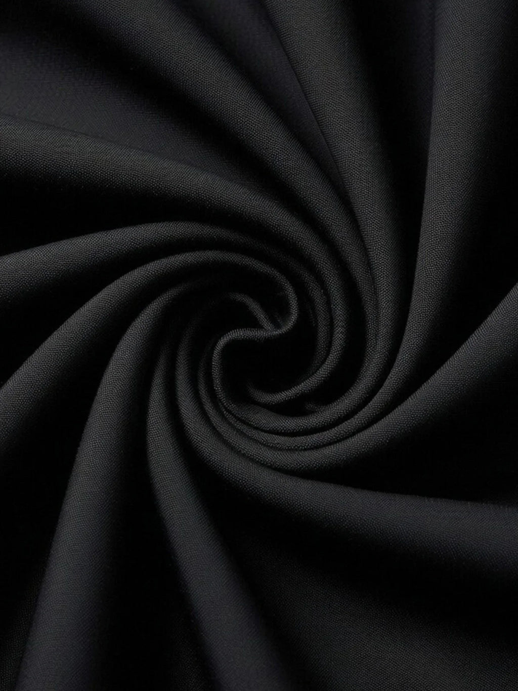 Close-up of soft and lightweight black fabric texture