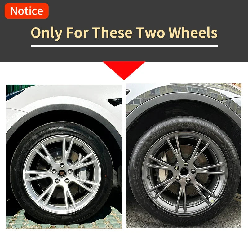 Two different vehicle wheel designs displayed side by side