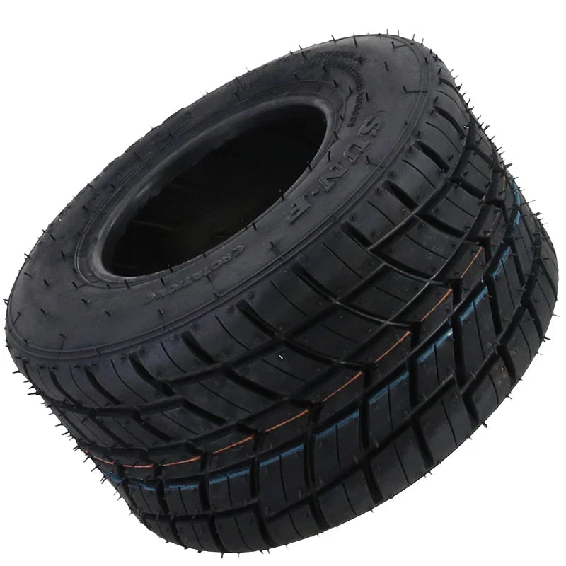 Single black rubber go kart tire