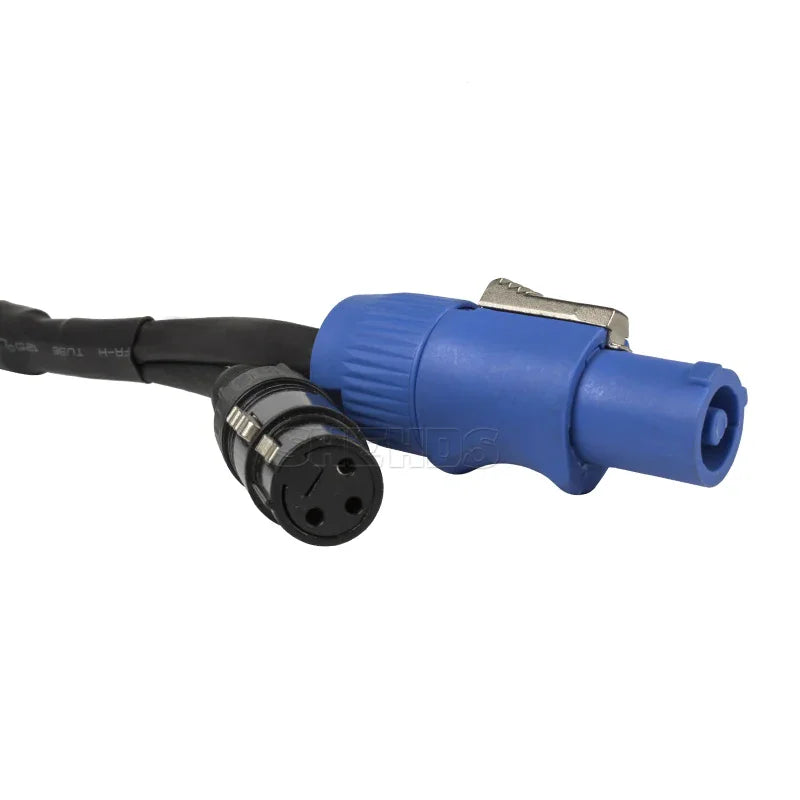 Power and signal cable connectors close-up