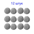 Set of 12 grey microfiber replacement pads for a window cleaning robot