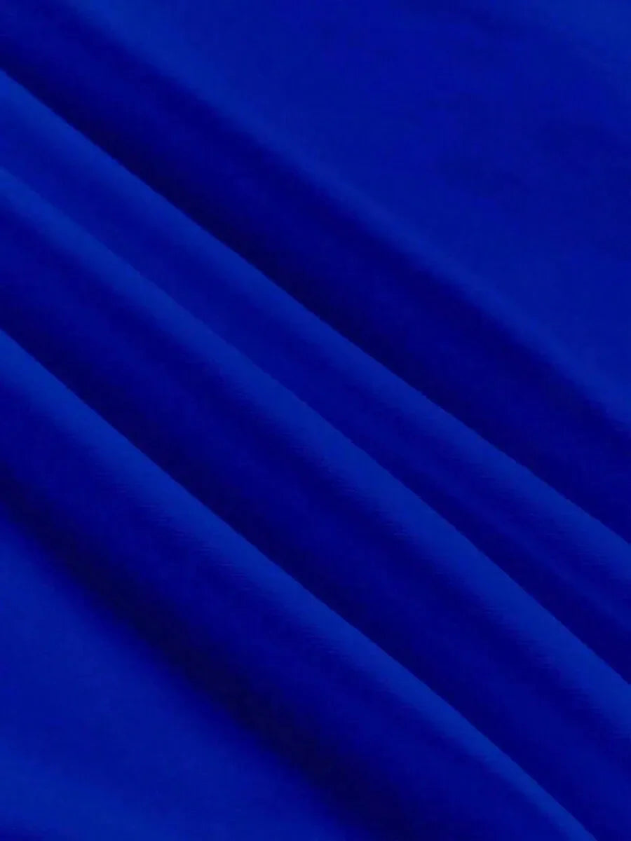 Close-up of blue cotton fabric texture