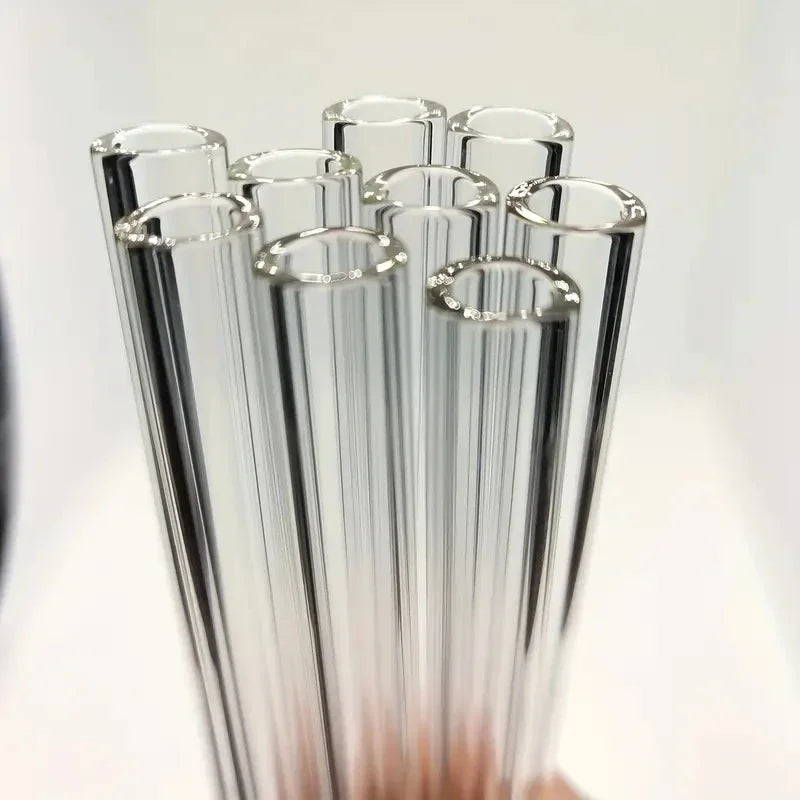 A group of clear borosilicate glass tubes bundled together.