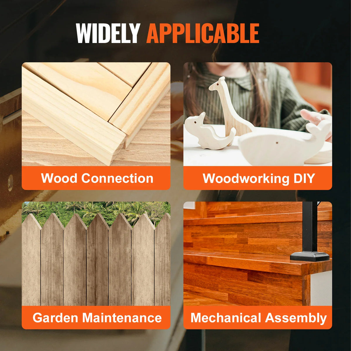Examples of projects created using a precision table saw miter gauge including wood joints and DIY items