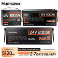 Three different capacity lithium iron phosphate batteries with technical specifications.