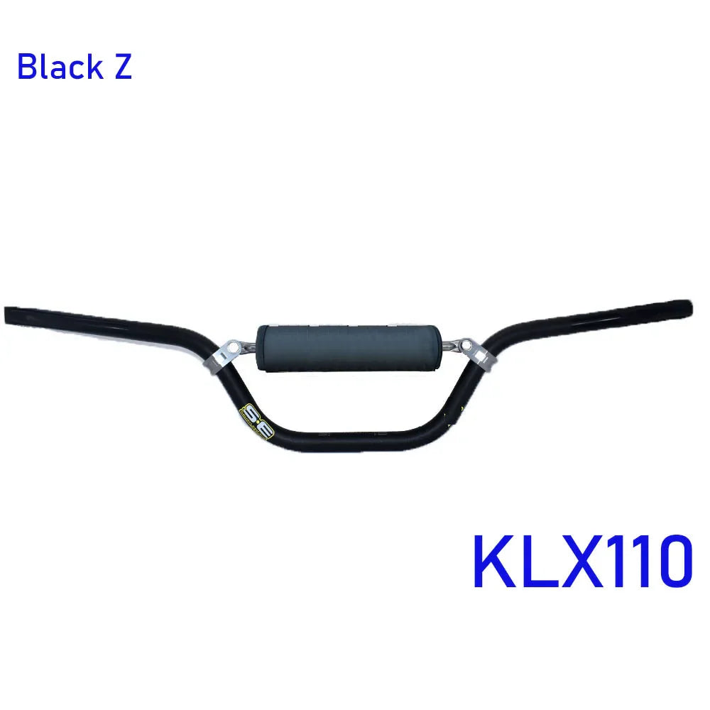 22mm aluminum motorcycle handlebar in blue, red, or black finish for dirt bikes – Black Z