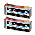 Two 5000mAh 18.5V 5S Li-poly RC batteries with XT90 connectors