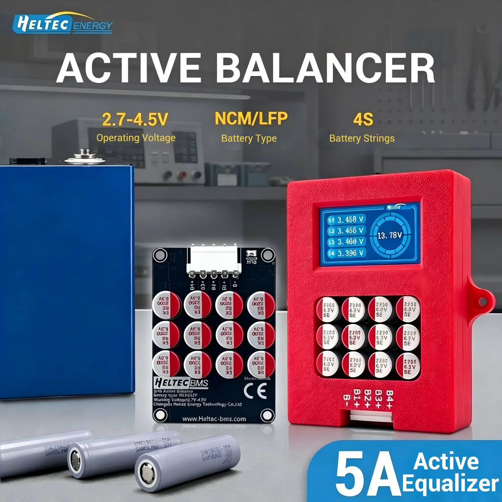 4S active battery balancer for NCM/LFP batteries with 5A equalizer
