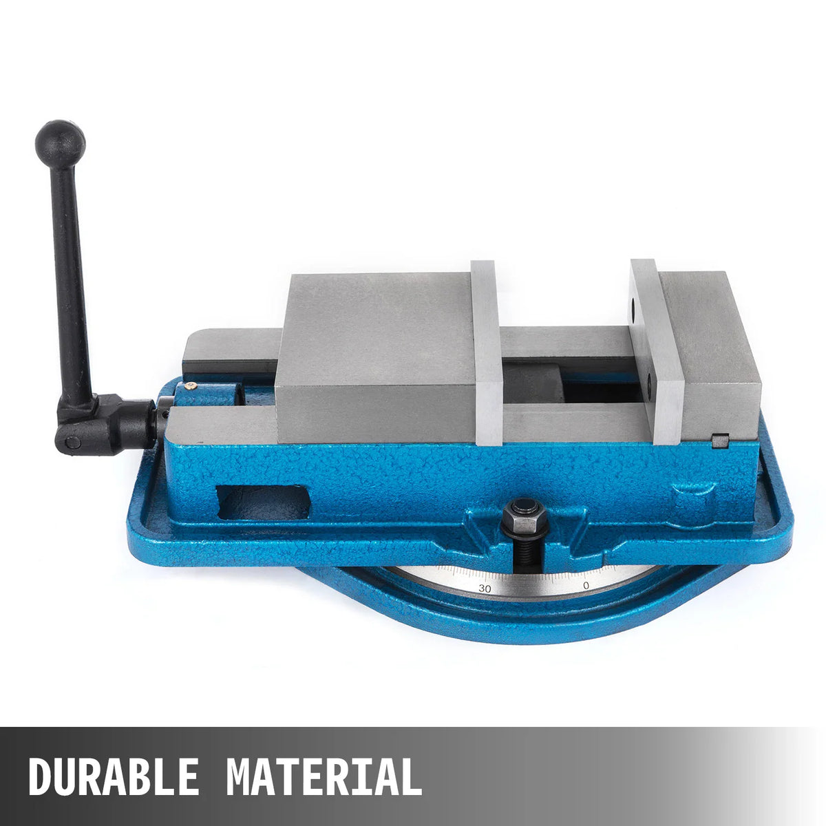 Blue bench milling vise with swivel base