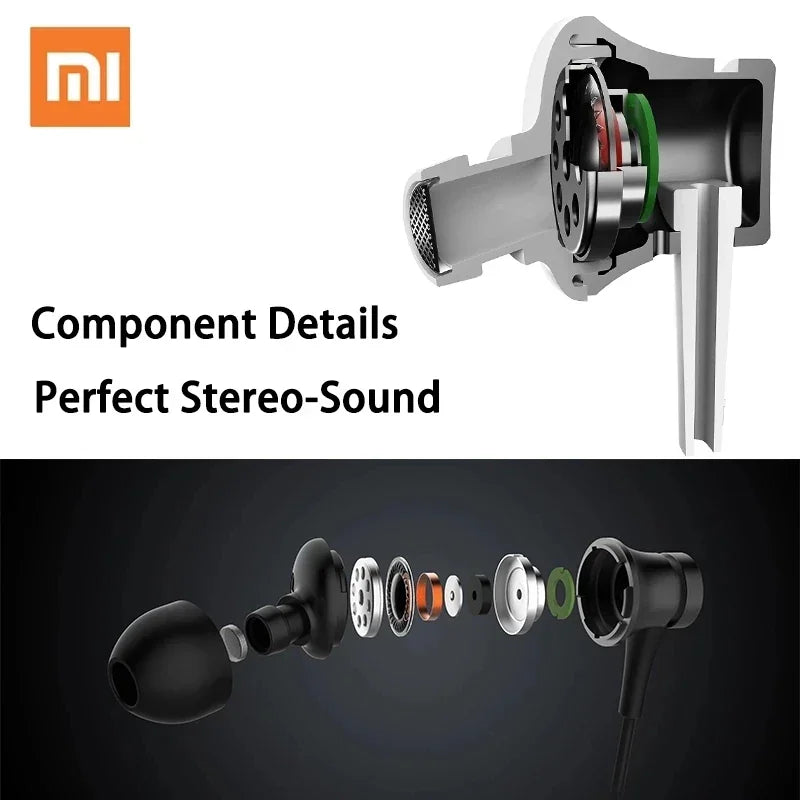 Cross-section view and exploded view of in-ear headphone components