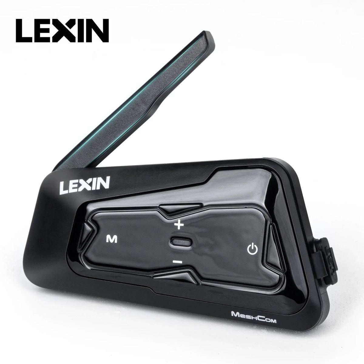 Black motorcycle Bluetooth headset intercom device
