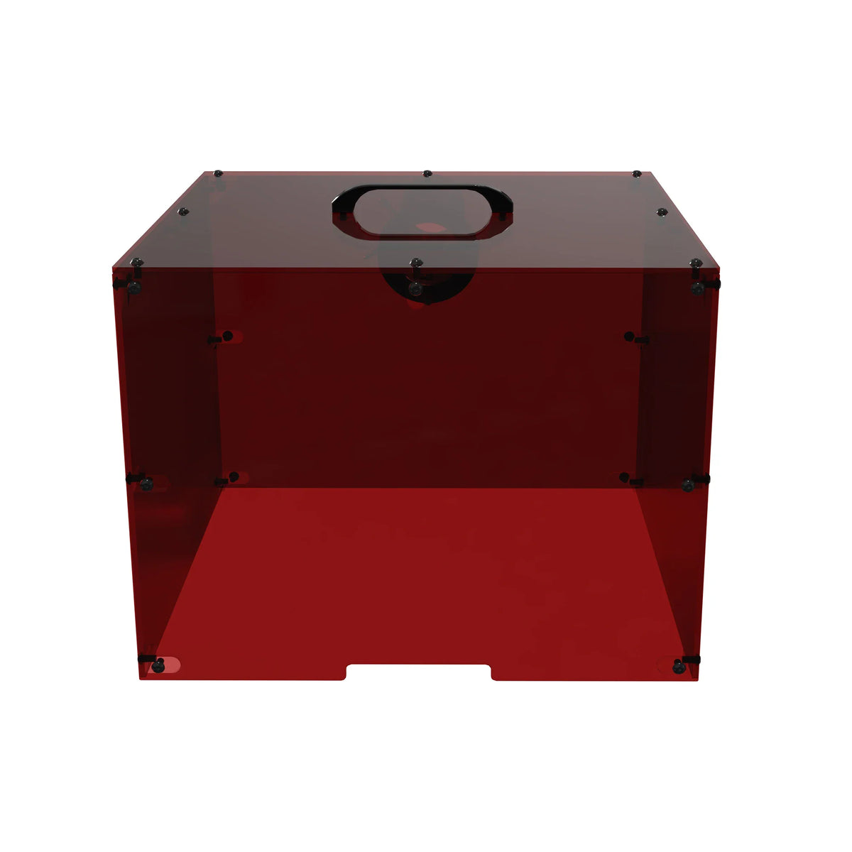 Red semi-transparent laser engraving machine safety enclosure
