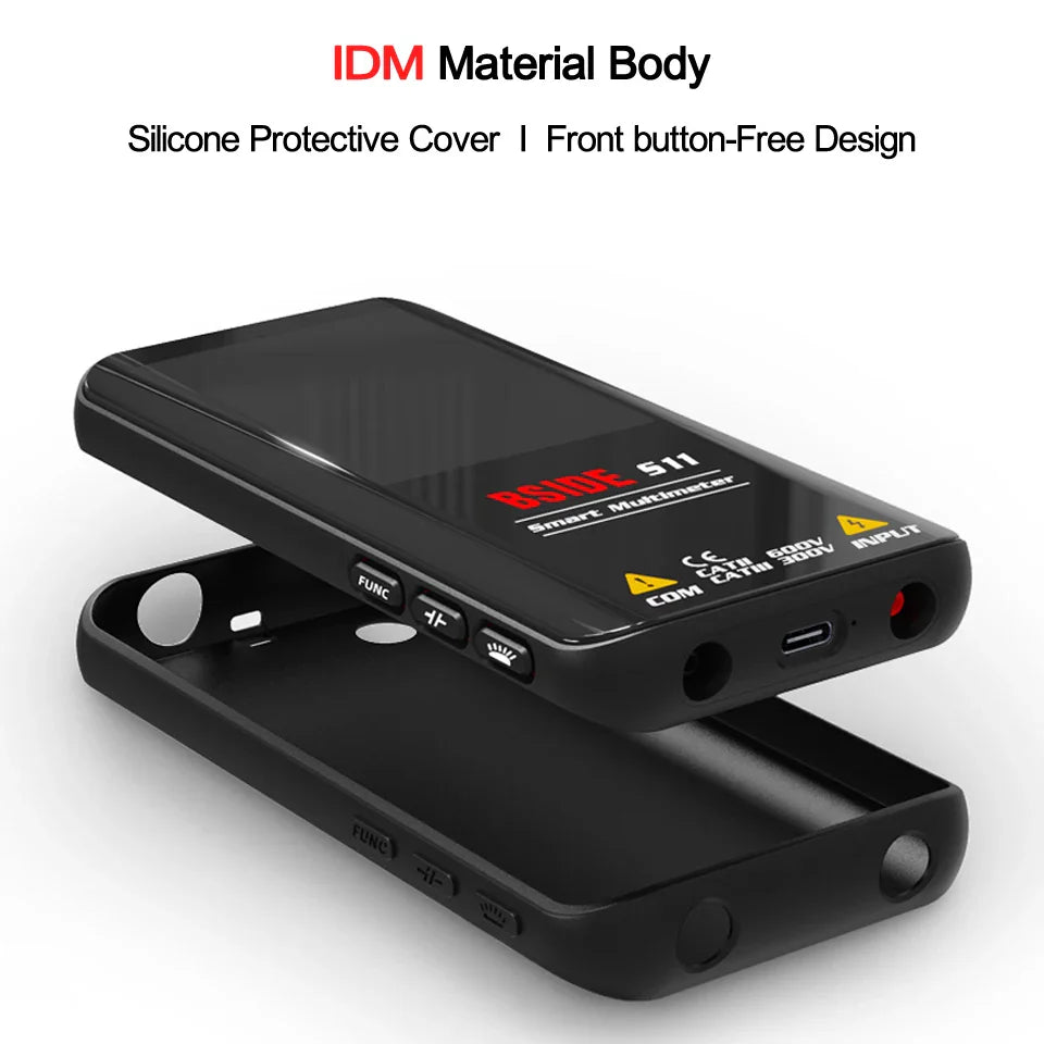 Digital multimeter with a detachable silicone protective cover