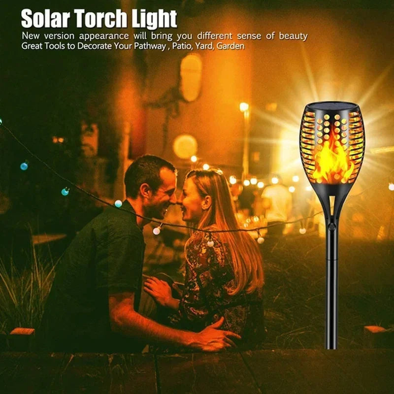 1/2/4/6/8/10Pcs Solar Flame Torch Lights Flickering Light Waterproof Garden Decoration Outdoor Lawn Path Yard Patio Floor – view 5