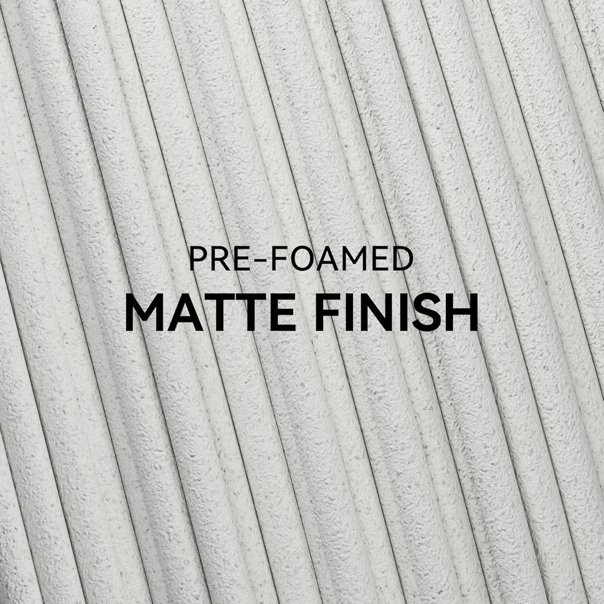 Close-up of white 3D printer filament showing the pre-foamed matte texture.