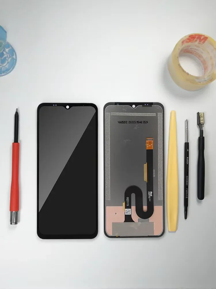 Replacement LCD display and touch screen digitizer assembly with repair tools and tape