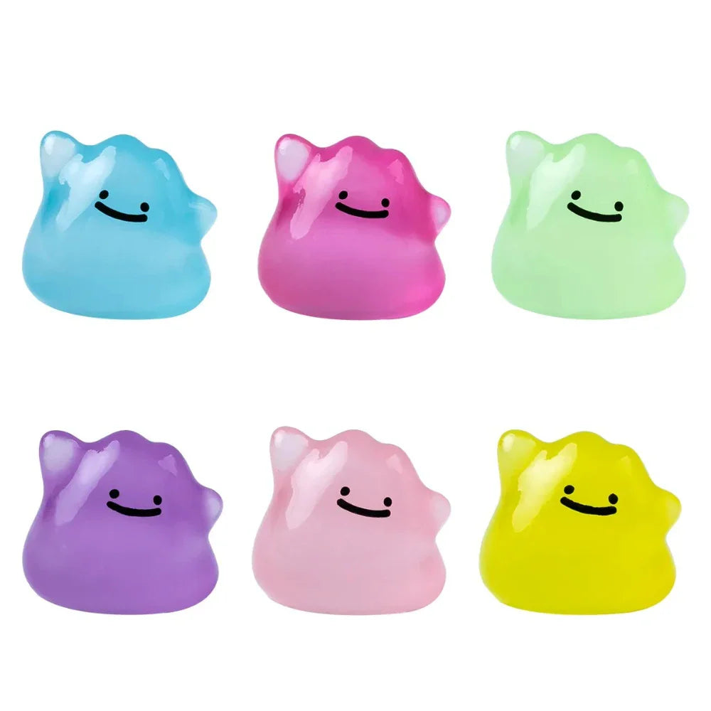 6/12/18Pcs Glow in Dark Halloween Monster Figurines Mini Resin DIY Decor Cute Colorful Green Blue Pink Purple Yellow – view 5