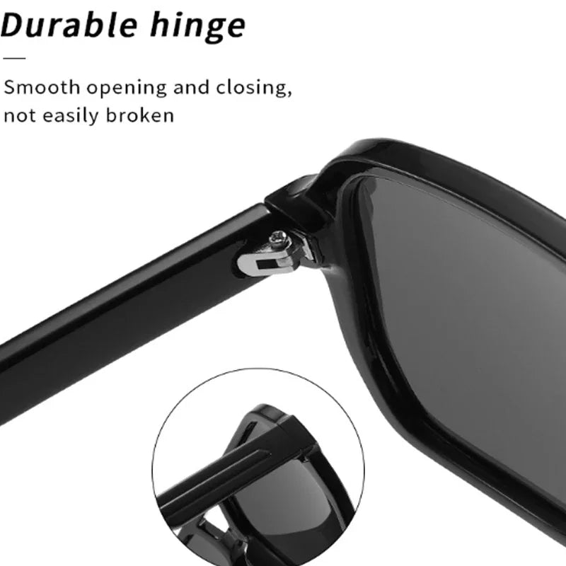 Close-up view showing the durable hinge mechanism of the sunglasses