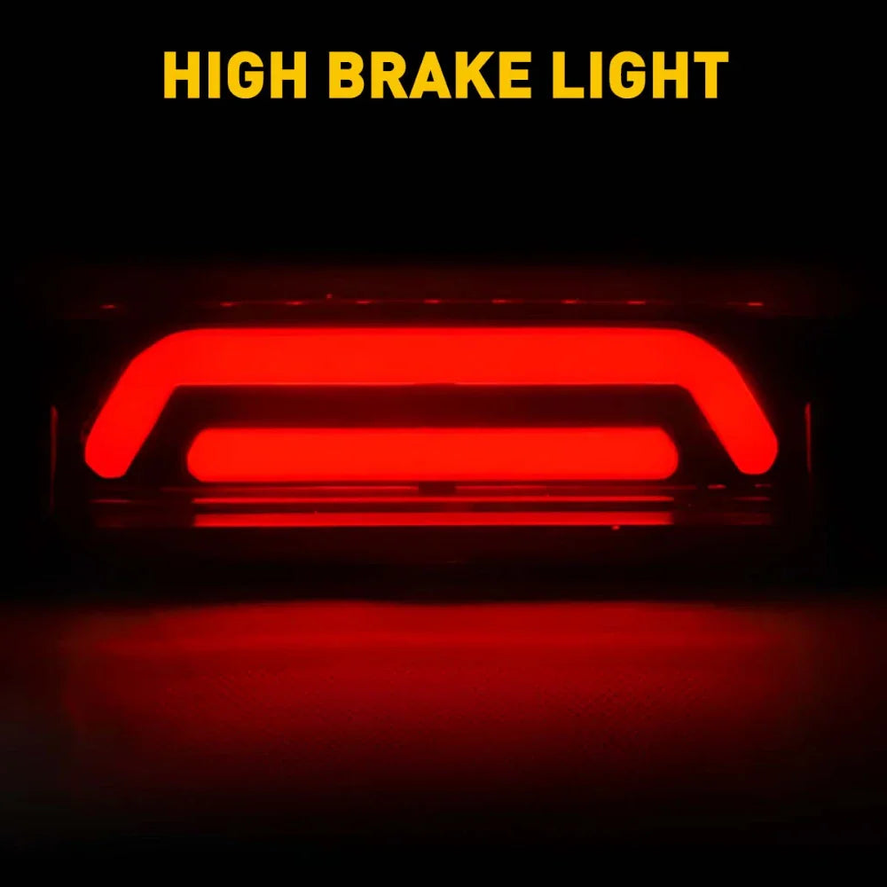 Bright red LED bar light for rear truck mount