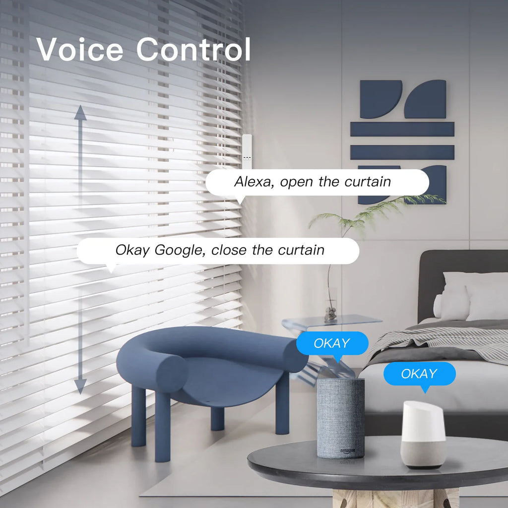Smart speaker setup for voice control of motorized window blinds