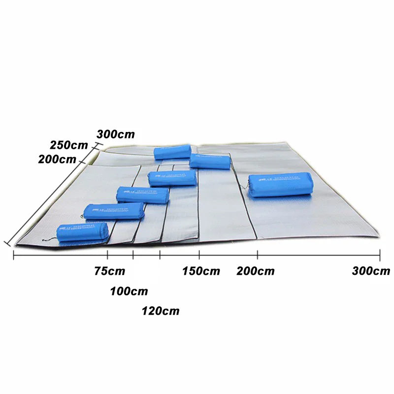 Camping mat dimensions diagram