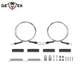 Set of adjustable steel rope limb risers for 1/10 scale RC crawler trucks with mounting hardware.