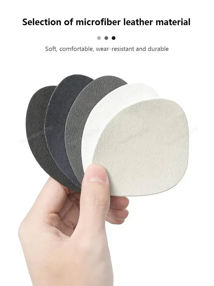 Selection of microfiber leather patches for shoe repair in various shades
