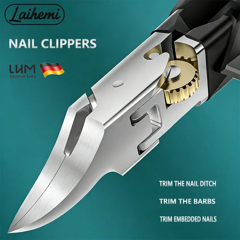 Stainless steel professional nail clipper for ingrown nails and thick nails.