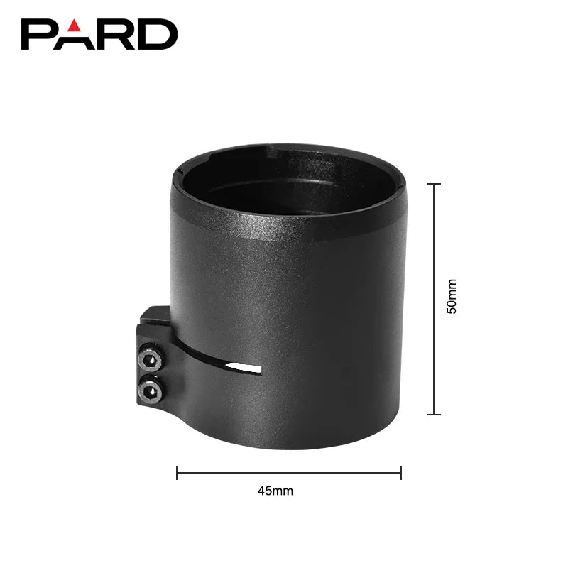 45mm black aluminium adapter for night vision scope with dimensions