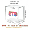 Diagram showing the internal dimensions of the clear acrylic storage case